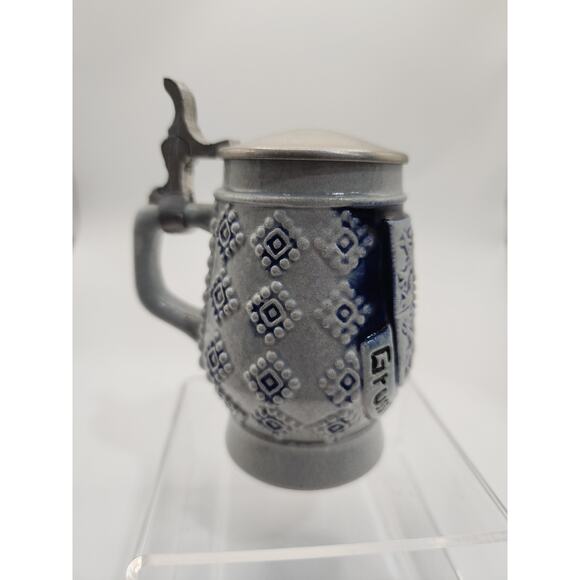 Antique Original King Gruss Aus German Beer Stein Western Germany - Picture 2 of 8